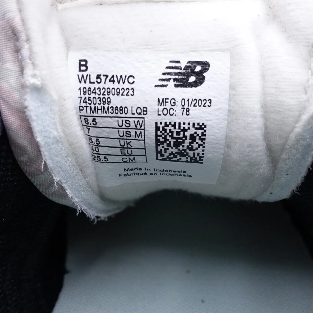 NEW New Balance 574 Sneakers WL574WC Grey/White/Floral - Picture 10 of 15